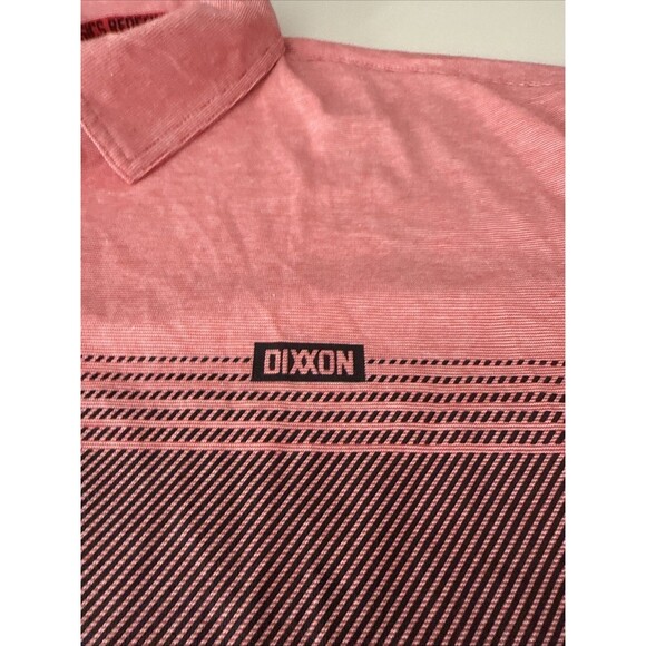 Dixxon Shirt Mens 2X Striped Polo Stitch Premium Golf Performance Red/Black - Picture 3 of 9